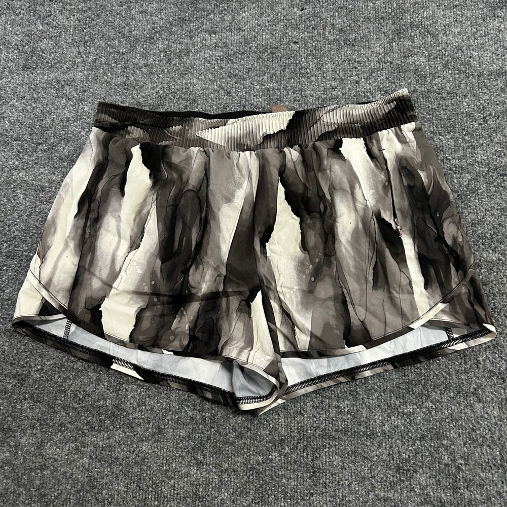 CALIA Shorts Womens Size M Black White Watercolor Abstract Athletic Running